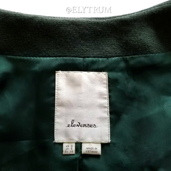 Anthropologie Elevenses Tamarisk Lattice Pea Coat - Picture 4 of 4